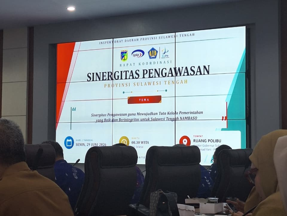 DINAS PERHUBUNGAN MENGHADIRI RAPAT KOORDINASI SINERGITAS PENGAWASAN PROV. SULTENG