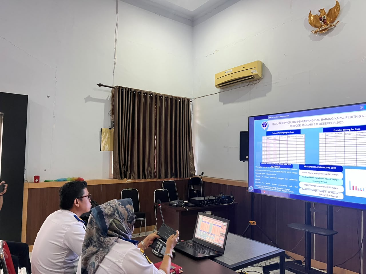 BIDANG PELAYARAN LAUT & LLASDP MENGIKUTI KEGIATAN RAPAT SINKRONISASI USULAN TRAYEK PERINTIS 2026 SECARA DARING
